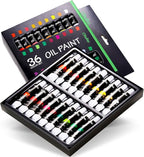 Ohuhu Oil Paint Set, 36 Oil-Based Colors, 12ml/0.42oz x 36 Tubes Non-Toxic Oil - Image 2