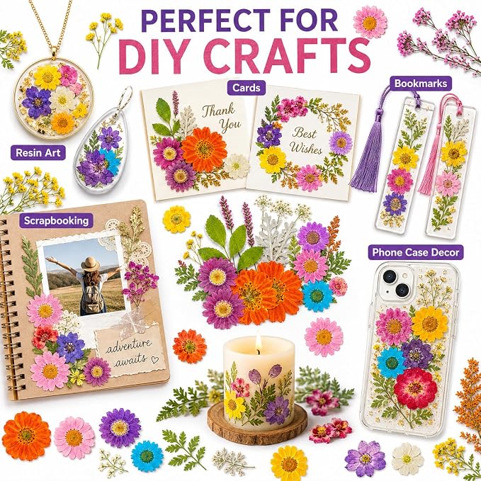 181 pcs Dried Flowers for Resin, Natural Flowers and Leaves Kit - Image 5