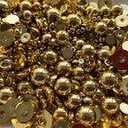 1500PCS 3-14mm Shiny Gold Flatback Pearls, 150g Half-Round ABS Pearls - Image 4