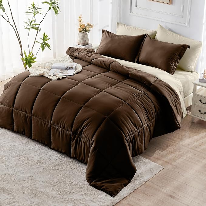 JOLLYVOGUE Twin Comforter Set, Ultra-Soft Bed in a Bag Twin Size 5 Pieces - Image 9