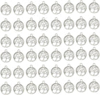 YYaaloa Pack of 50 Tibetan Tree of Life Charms; Silver, Mixed Smooth Metal by YYaaloa