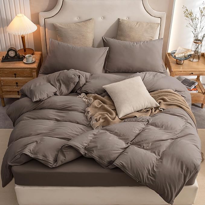 PURE ERA Jersey Knit Duvet Cover Set 100% T-Shirt Cotton Super Soft Comfy 3pc - Image 5