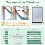 Coavas Window Privacy Film, Frosted Glass Window Film, Decorative Static Cling - Image 9