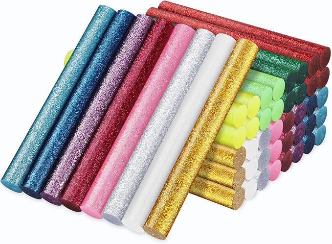 Manarty Glitter Color Hot Glue Sticks, Craft Adhesive Waxing Sticks Bulk by Manarty