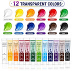 Happlee Artist Grade Acrylic Glass Paint Stained Transparent Glass Window Paint - Image 6
