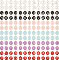 SANNIX 156 Pcs/6 Sets Letter Charms Double Sided Alphabet ABC Capital A-Z by SANNIX