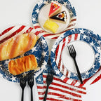 Qyeahkj 100 Pcs 4th of July Party Plates and Napkins Tableware Set American - Image 5