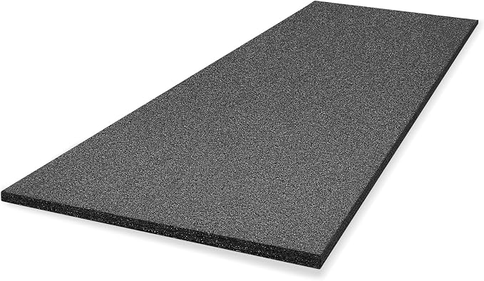 Ramede Customizable Polyethylene Foam Sheet 54 x 16 x 0.5 Inch Black Foam by ramede