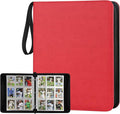 GERMUN 3 Ring 9 Pocket Zipper Card Binder, 720 Double Sided Standard PU Trading by GERMUN