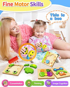 Bekayshad Wooden Puzzles Toddler Toys Gifts - Image 2