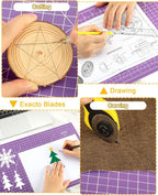 Density-upgraded 9"x12" Self Healing Cutting Mat, Idemeet Rotary Sewing Mat - Image 6