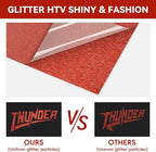 Aoder Red Glitter HTV Heat Transfer Vinyl - Image 4