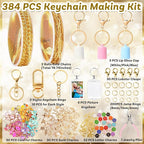 Namifin 384 Pcs Lip Gloss Keychain Making Kit - Image 2