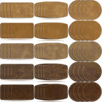 60pcs Blank Patches for Laser Engraving & Iron On | PU Leather Repair Patches | by iFForce