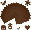 20 Pcs Brown Felt Fabric Sheet 8" x 12" Assorted Color Felt Fabric Sheets by Bringsparkletoeverydaylife