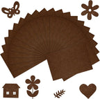 20 Pcs Brown Felt Fabric Sheet 8" x 12" Assorted Color Felt Fabric Sheets by Bringsparkletoeverydaylife