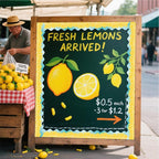 69 Feet Lemon Zest Border Bulletin Board Summer Lemon Slices Juice Scalloped - Image 5