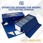 HOMEXPRO Easy Fold Trading Card Storage Box Magnetic Lid | Toploader Storage - Image 2