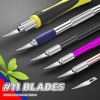 DIYSELF 50 PCS Exacto Knife Blades, High Carbon Steel 11 Blades Refill Art Blade - Image 5