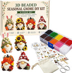 3D Beaded Gnome DIY Kit, Mini Beaded Gnome Craft Kit, Funny Handmade Gnome DIY by Unknown