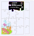 Hygloss 100 Blank Jigsaw Puzzles – 5.5 x 8 Inch, 12 Pieces Each – DYI Party by HyglossProductsInc