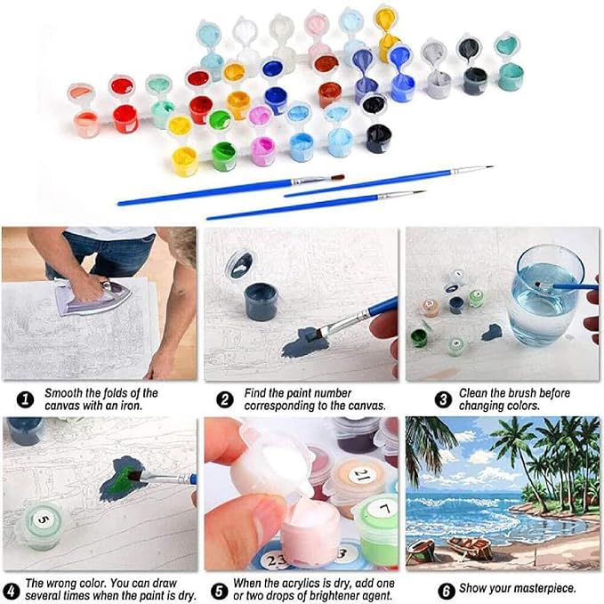 Clendo DIY Paint by Numbers Kit - Image 8
