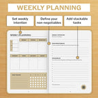 Undated Daily Planner | 90 Day Daily & Weekly Productivity Journal - Image 6