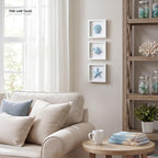 TideAndTales Blue Seashells and Starfish Coastal 3D Wall Art, Beach Wall Decor - Image 3