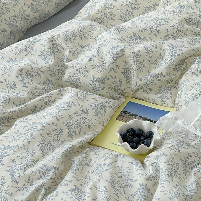 mixinni Blue Floral Duvet Cover Full Size - Image 6