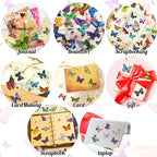 COMNICO 240PCS Butterfly Stickers, PET Waterproof Transparent Colorful Decals - Image 5