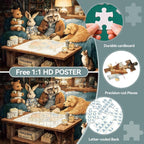 500 Piece Puzzle for Adults –Raccoon Grandpa Telling Stories Jigsaw Puzzles 500 - Image 3