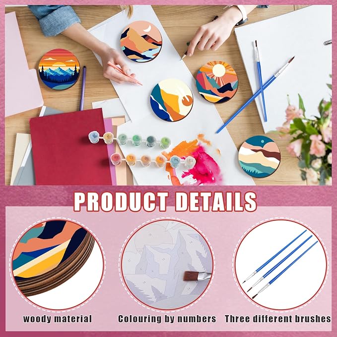 Reallnaive 16 Pcs Mountain Paint by Numbers Kit - Image 3