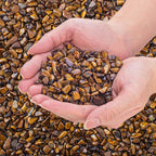 0.5 Lb/230g Crystal Chips Tumbled Polished Natural Tiger Eye Gravel Stones by EZEELAI