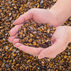 3 Lb Tiger Eye Aquarium Gravel Rocks Polished Tumbled Crushed Stones, Natural by EZEELAI