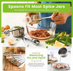 Spring Chef Stainless Steel Measuring Cups and Spoons Set of 14 w/Leveler | - Image 6