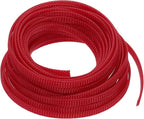 uxcell PET Expandable Sleeving 25ft 1/4" Red Cable Management Sleeve Cord by uxcell