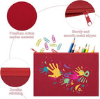 12 Pieces Cotton Canvas Makeup Bag, Blank DIY Craft Bag - Image 5
