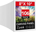 ESRICH 8x10 Canvas for Painting, 8x10 Inch Value Pack of 106, Canvas Boards for by ESRICH