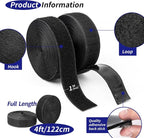 Art3d 4ft x 1 in. Hook and Loop Rolls Sticky Back, Double-Sided Command - Image 2