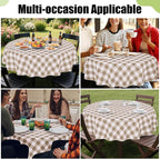 Smiry Oval Table Cloth, Waterproof Vinyl Tablecloths - Image 6