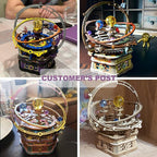ROKR 3D Wooden Puzzles for Adults Mechanical Music Box-Starry Night, DIY - Image 7