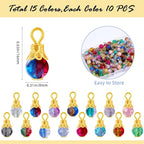 150Pcs Crystal Dangle Charms for Jewelry Making Crackle Bulk Small Cute Charms - Image 2