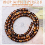 Natural Stone Heishi Beads for Necklace Making, 4 mm x 2 mm Small Flat Round - Image 2