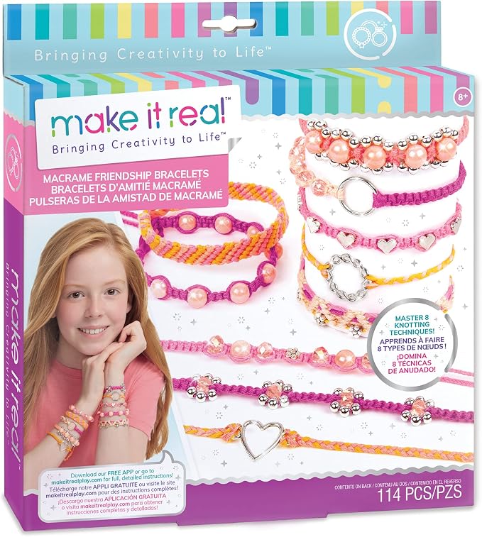 Make It Real - Macrame Friendship Bracelet Making Kit by MakeItReal