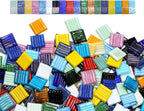 Lanyani 3/4 inch Metallic Glass Mosaic Tiles Variety Mix Color Vitreous Square - Image 8
