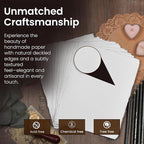 LEATHER VILLAGE Offwhite Deckled Edge Handmade Watercolor Paper 5x7 | 50 Sheets - Image 6