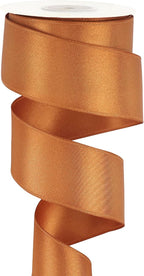 HUIHUANG Burnt Orange Satin Wired Ribbon1-1/2, Gift Wrapping, Wedding - Image 3