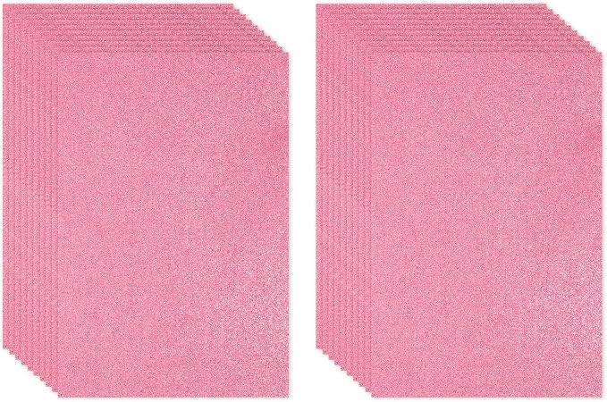 PATIKIL Dark Pink Shiny EVA Glitter Foam Sheet 11 x 8 Inch 2mm Thick by PATIKIL