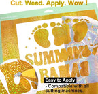 TECKWRAP Sparkle Gold Shimmer Vinyl Gold Glitter Permanent Vinyl Holographic - Image 4