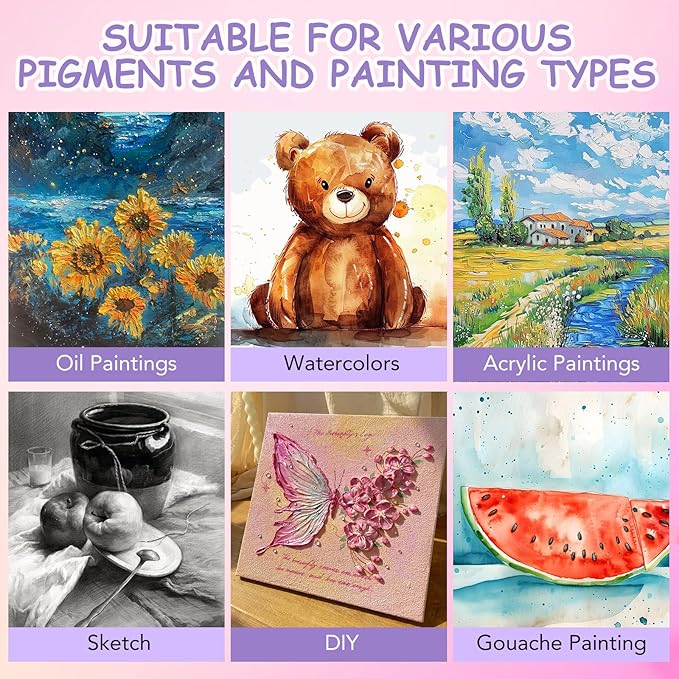 ESRICH Stretched Canvas for Painting, 2 Pack 8x10 Canvas Value Pack, Primed - Image 4
